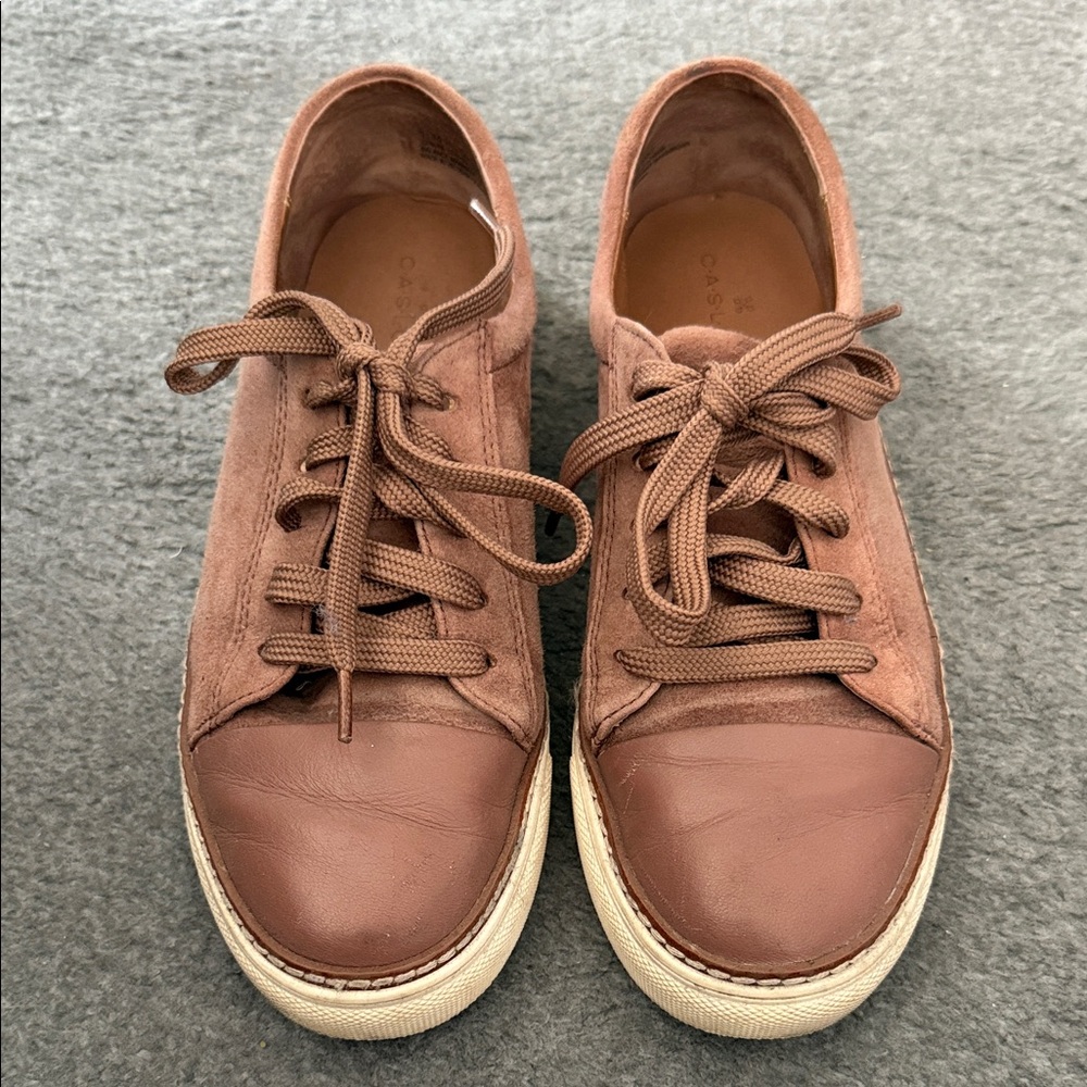 Caslon Mauve Leather Sneakers